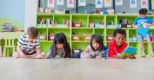 Young children in classroom